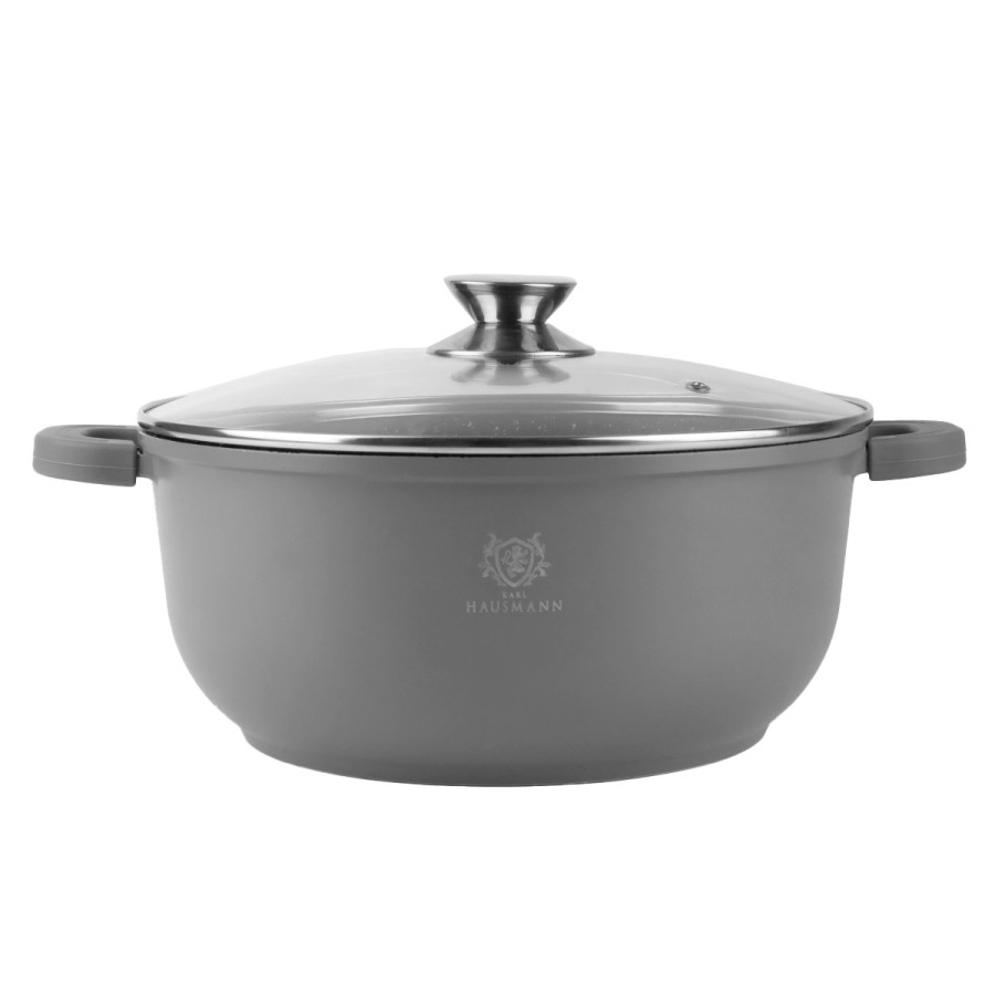 Garnek aluminiowy GRANT z pokrywą okrągły 4,5l