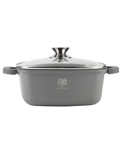 Garnek aluminiowy GRANT z pokrywą kwadratowy 4,5l