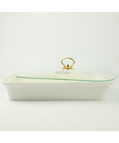 Naczynie z podgrzewaczem 2l prostokątne białe