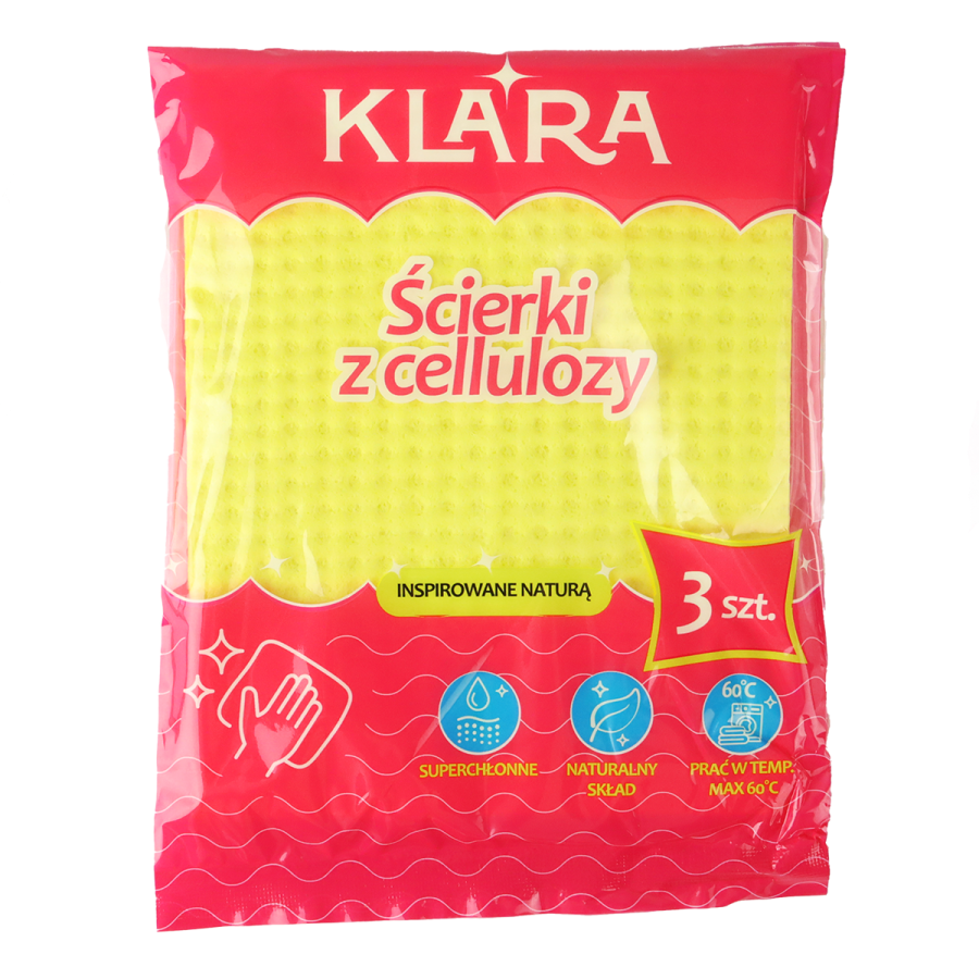 Ścierki z celulozy KLARA 3 szt.