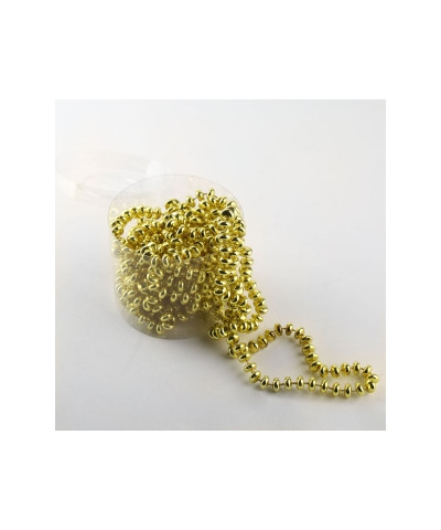 Łańcuch choinkowy koraliki złoty 4 m