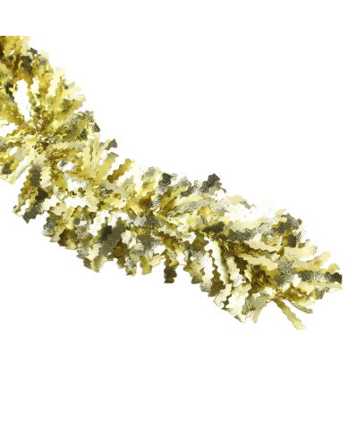 Łańcuch choinkowy złoty 9 cm, długość 2 m