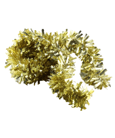 Łańcuch choinkowy złoty 9 cm, długość 2 m