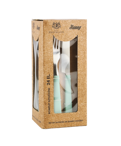 Komplet sztućców SUNNY 24-elementowy seledyn