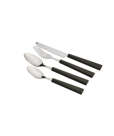 Komplet sztućców SUNNY 24-elementowy czarny