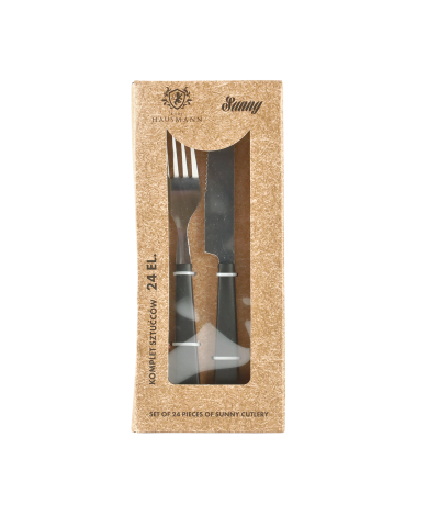 Komplet sztućców SUNNY 24-elementowy czarny