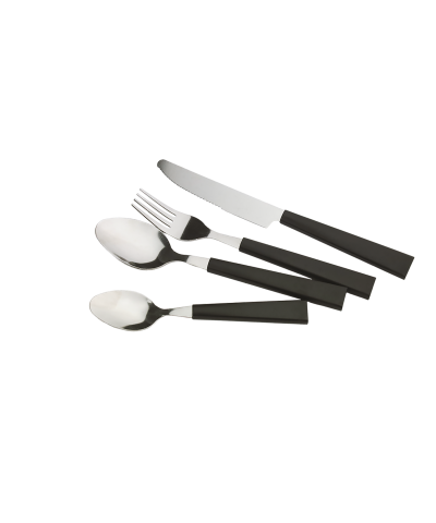 Komplet sztućców SUNNY 24-elementowy czarny