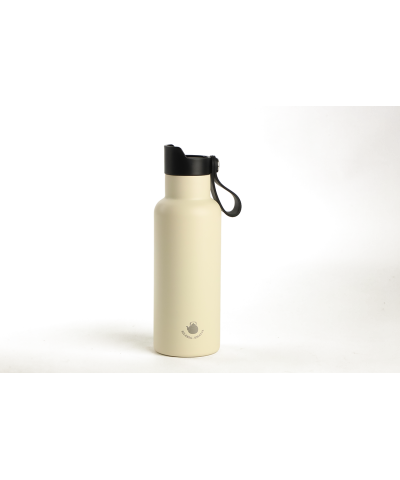 Kubek termiczny ze stali nierdzewnej 350 ml KREMOWY Z UCHWYTEM