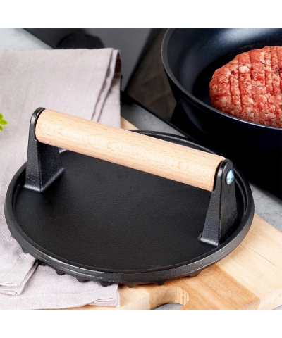 Żeliwna praska do burgerów 17,5cm