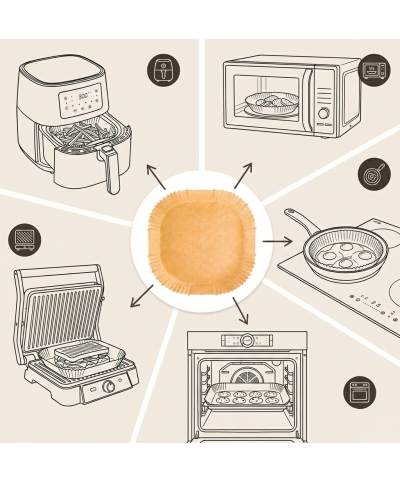 Wkłady papierowe do Air Fryera – 50 sztuk