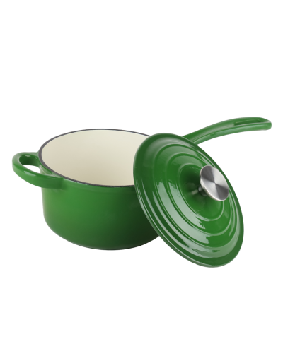 Rondel żeliwny emaliowany 1,5L zielony 17,5cm