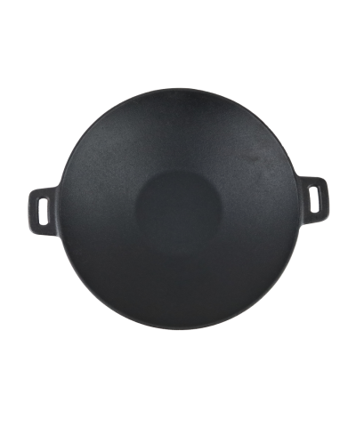 Patelnia żeliwna GŁĘBOKI WOK z dwoma rączkami 30 cm