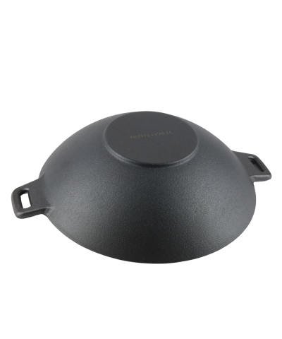 Patelnia żeliwna GŁĘBOKI WOK z dwoma rączkami 30 cm