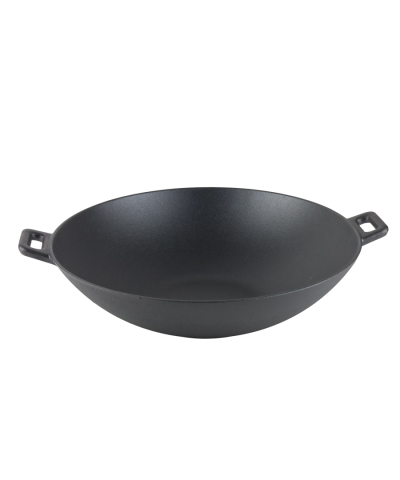 Patelnia żeliwna GŁĘBOKI WOK z dwoma rączkami 37 cm