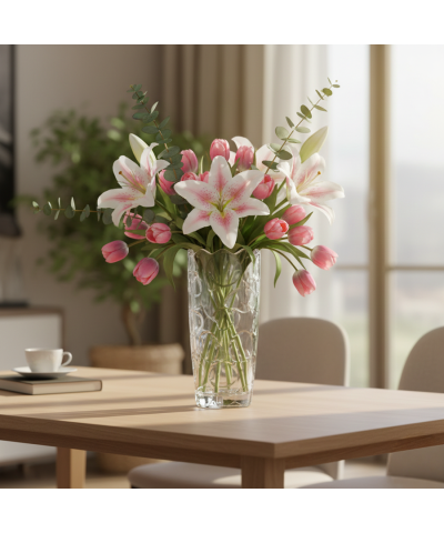 Wazon szklany 19,5 cm elegancki