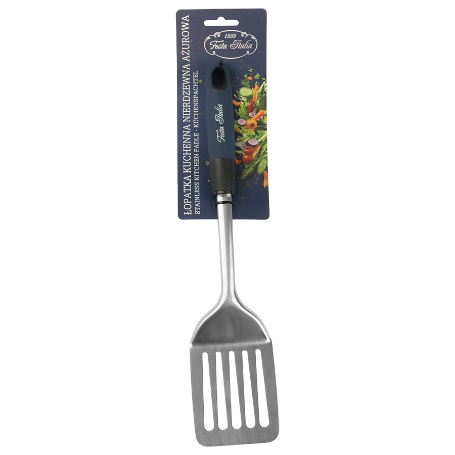 Łopatka kuchenna ażurowa ergonomiczny uchwyt solidna stal nierdzewna