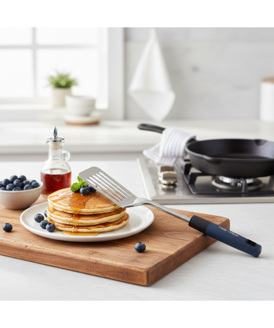 Łopatka kuchenna ażurowa ergonomiczny uchwyt solidna stal nierdzewna