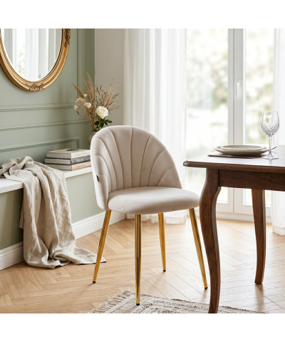Krzesło tapicerowane welurowe do salonu jadalni gabinetu ROYAL GLAMOUR